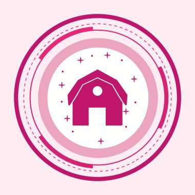 Moda Biçimli Ahır Simgesi İzole Arkaplan