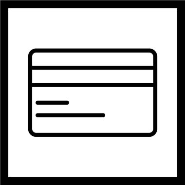 Kredi kartı simgesi, vektör illüstrasyonu