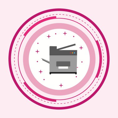 Moda Biçiminde Makine Simgesini İzole Olarak Kopyala