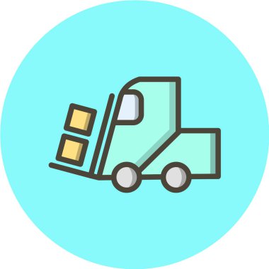 Kamyon vektör simgesi. Teslimat. nakliye sembolü