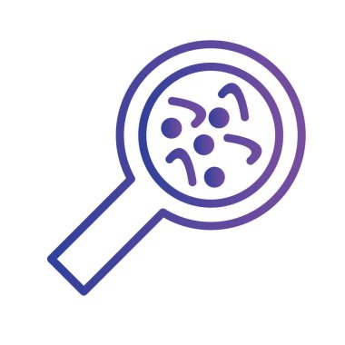 Büyütme cam simgesi, vektör illüstrasyonu