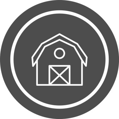 Moda Biçimli Ahır Simgesi İzole Arkaplan