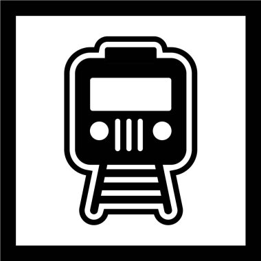 tren simgesi vektör illüstrasyonu