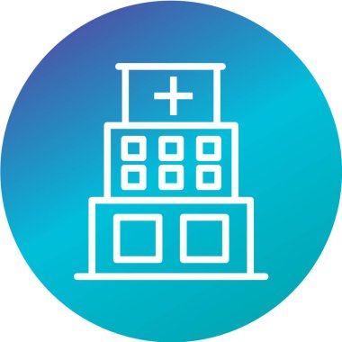 Hastane vektör ikonu. Tıbbi sembol. stoklama düz tasarım biçimi