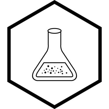 Beaker Simgesi Moda Biçiminde İzole Arkaplan      