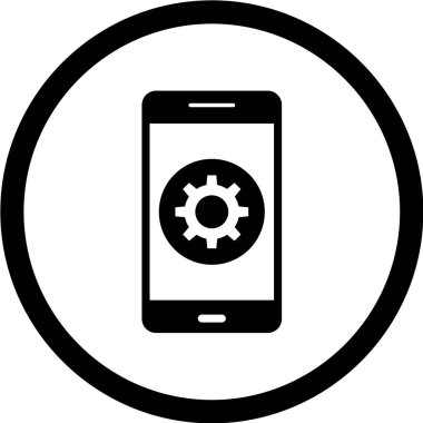 Modern telefon simgesinin vektör illüstrasyonu 