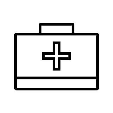 tıbbi çanta ikon vektör illüstrasyonu