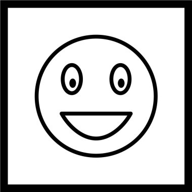 Gülümseme simgesi, vektör illüstrasyonu