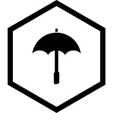 şemsiye simgesi vektör illüstrasyonu