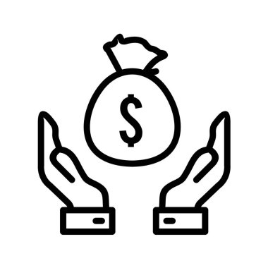 para çantası simgesi, vektör illüstrasyonu