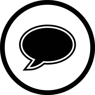 Moda Biçimli Sohbet Simgesi İzole Arkaplan