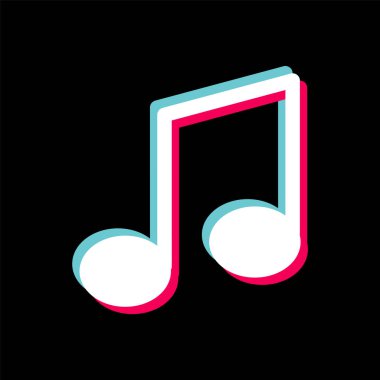 trend biçimi izole edilmiş arkaplanda müzik notası simgesi