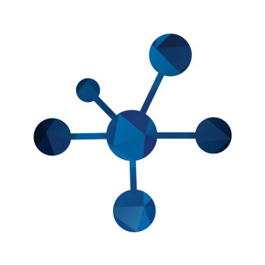 Molekül yapısı simgesi vektör illüstrasyon grafik tasarımı