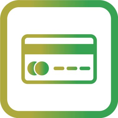 Kredi kartı ikonu. vektör illüstrasyonu