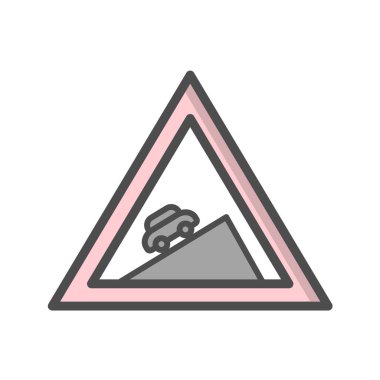 Yol simgesi, vektör illüstrasyonu