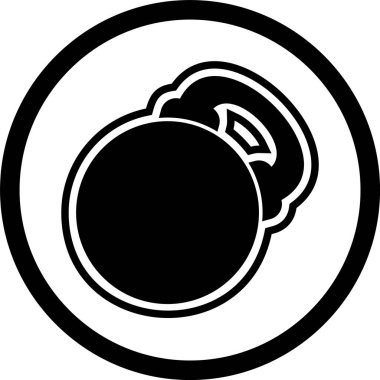 Kettlebell Simgesi Moda Biçiminde İzole Arkaplan