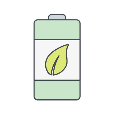 Pil şarj ikonu. düz vektör illüstrasyonu 