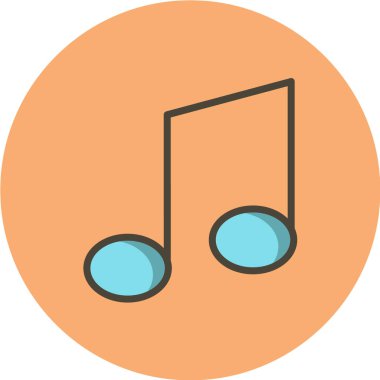 müzik notu vektör simgesi