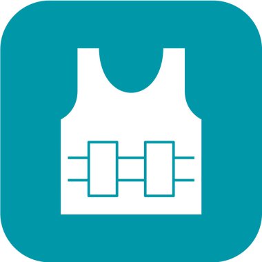 Modern b 'nin vektör illüstrasyonunda giysi ikonu yok