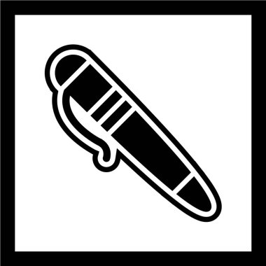 Web basit simgesi, kalemin vektör illüstrasyonu 