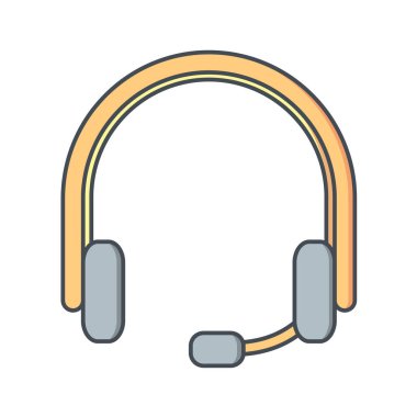 Kulaklık ikonu. vektör illüstrasyonu
