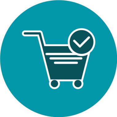 Alışveriş arabası simgesi, vektör illüstrasyonu