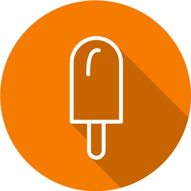 Tek dondurma simgesinin vektör illüstrasyonu