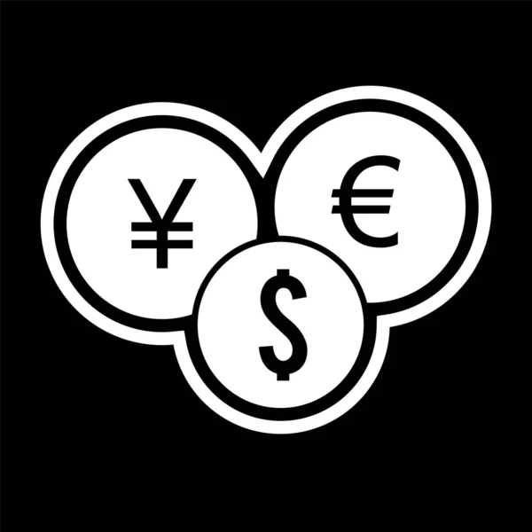 Valuta Pictogram Trendy Stijl Geïsoleerde Achtergrond — Stockvector