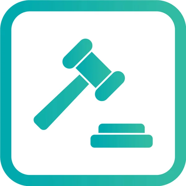 Vector Illustration Judge Gavel Icon — Stock Vector