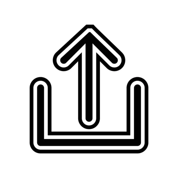 Hochladen Icon Trendigen Stil Isolierten Hintergrund — Stockvektor