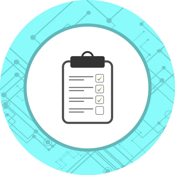 Lista Verificação Ícone Estilo Moderno Isolado Fundo —  Vetores de Stock