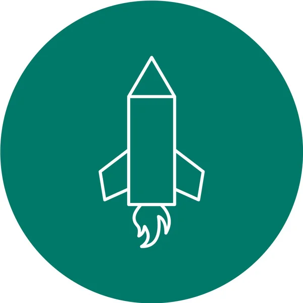 Raket Icoon Eenvoudige Illustratie Van Raketten Vector Pictogram Voor Web — Stockvector