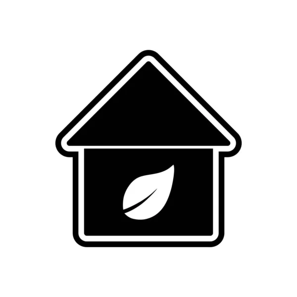 Eco Home Icon Trendy Style Isolated Fone — стоковый вектор
