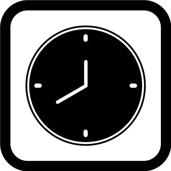 Temps Icône Horloge Illustration Vectorielle — Image vectorielle