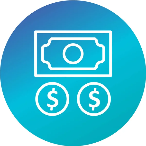 Dollar Teken Pictogram Vector — Stockvector