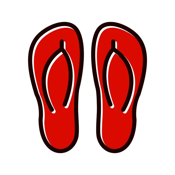 Zapatillas Icono Estilo Moderno Fondo Aislado — Vector de stock