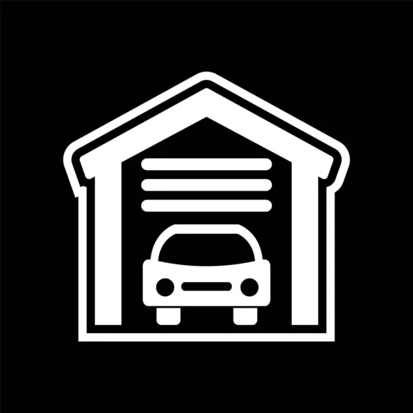 Ícone Garagem Estilo Moderno Isolado Fundo —  Vetores de Stock