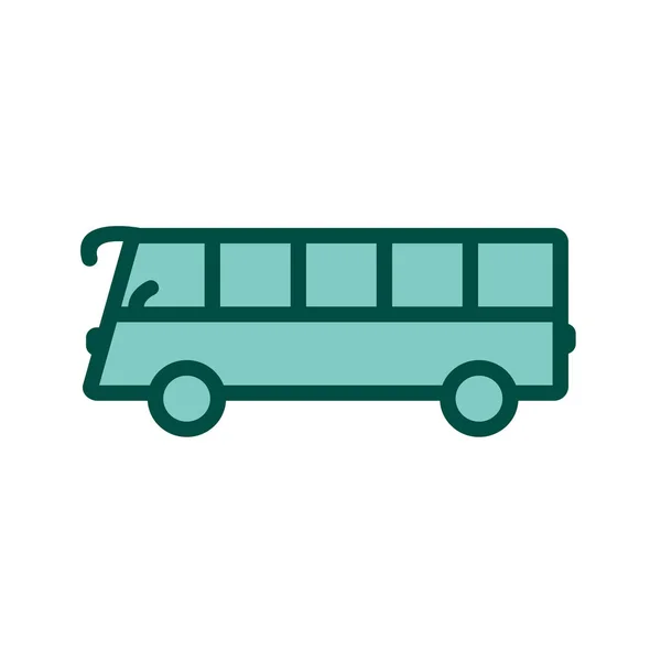 Icône Bus Dans Style Noir Isolé Sur Fond Blanc Illustration — Image vectorielle