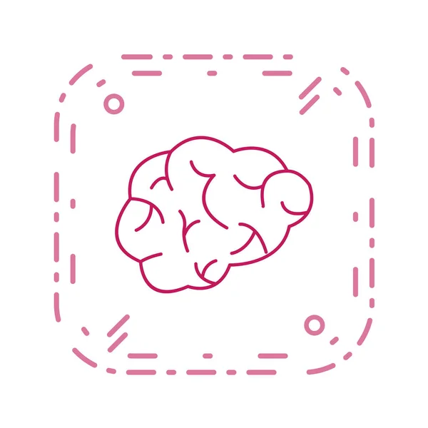 Икона Мозга Плоском Стиле Изолированы Белом Фоне — стоковый вектор