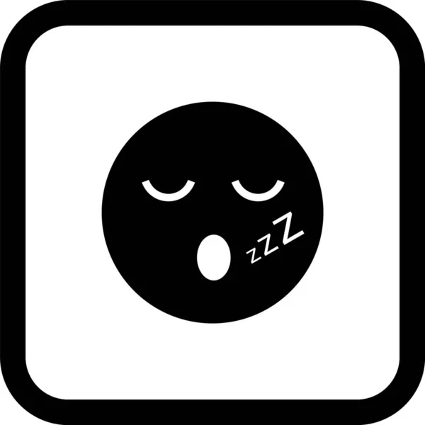 Alvás Emoji Ikon Divatos Stílus Elszigetelt Háttér — Stock Vector