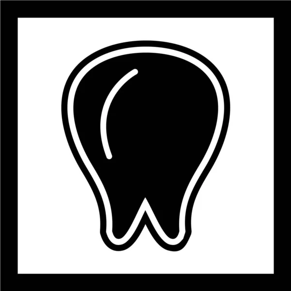 Значок Зуба Символ Догляду Зубами Векторна Ілюстрація — стоковий вектор