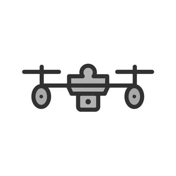 Vector Illustration Modern Lack Icon Helicopter — Stock Vector