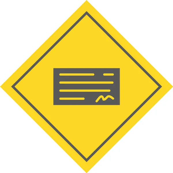 黄色い警告サインのアイコンベクトルイラスト — ストックベクタ