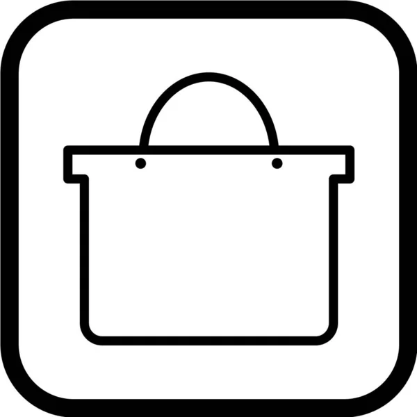 Ícone Vetor Saco Compras — Vetor de Stock