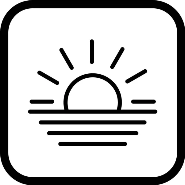 Ikona Slunce Paprsků — Stockový vektor