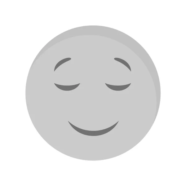 Calm Emoji Икона Модном Стиле Изолированный Фон — стоковый вектор