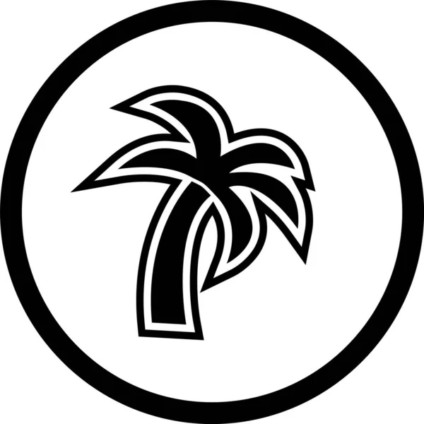 Ikona Palmy Módním Stylu Izolované Pozadí — Stockový vektor