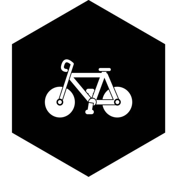 Icône Vélo Dans Style Noir Isolé Sur Fond Blanc Sport — Image vectorielle