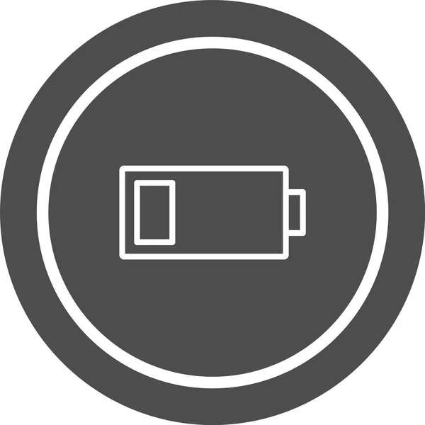 Icône Batterie Faible Style Mode Fond Isolé — Image vectorielle
