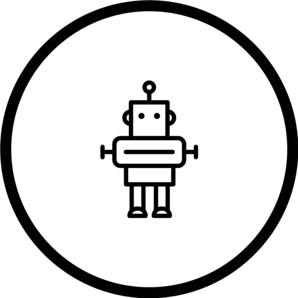 Vektorillustration Des Robotersymbols — Stockvektor